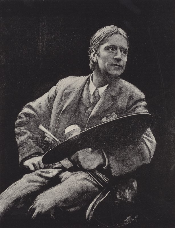 Hubert Herkomer, artista britânico (litho) de Hubert von (after) Herkomer