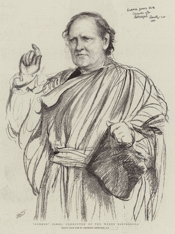 Gurnos Jones, maestro do Eisteddfod galês de Hubert von Herkomer