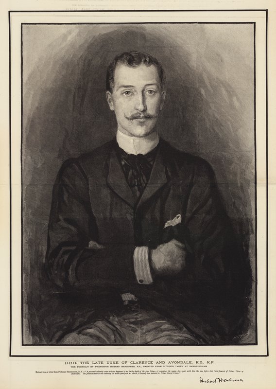 SAR o Duque tardio de Clarence e Avondale, KG, KP de Hubert von Herkomer