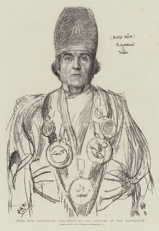 Hwfa Mon, Archdruid, Presidente do Gorsedd no Eisteddfod de Hubert von Herkomer