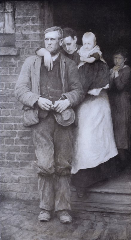 On Strike (litho) de Hubert von Herkomer