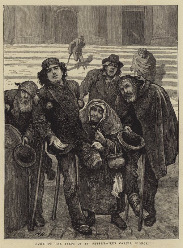 Roma, nas etapas de St Peter, por Carita, Signori de Hubert von Herkomer