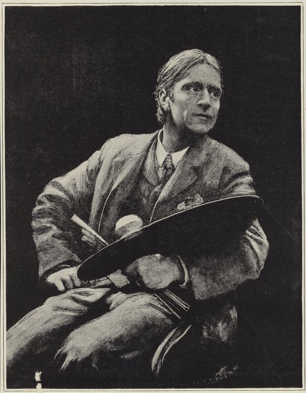 Auto-retrato do artista britânico Hubert Herkomer de Hubert von Herkomer