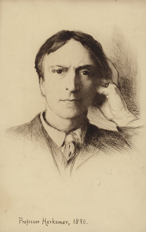 Auto-retrato do artista britânico Hubert Herkomer de Hubert von Herkomer