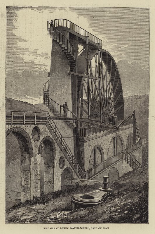 A Grande Roda De Água Laxey, Ilha De Man de Hubert von Herkomer