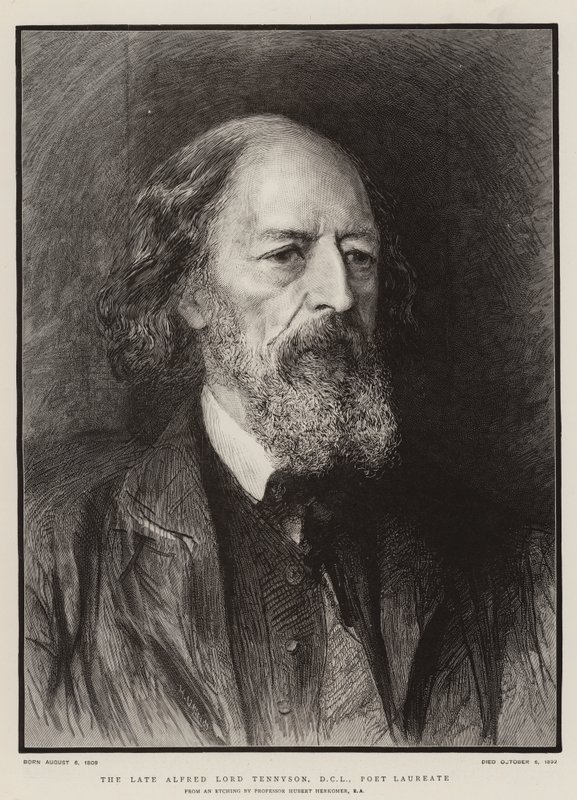 O falecido Alfred Lord Tennyson, DCL, poeta laureado de Hubert von Herkomer