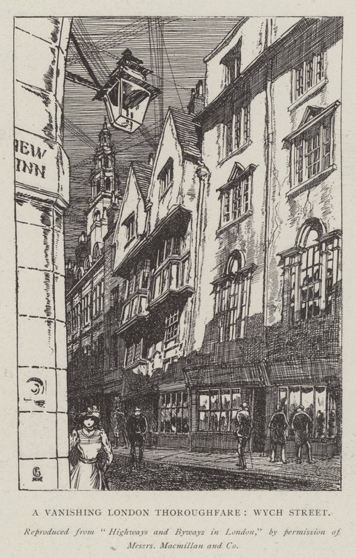 A Vanishing London Thoroughfare, Rua Wych de Hugh Thomson