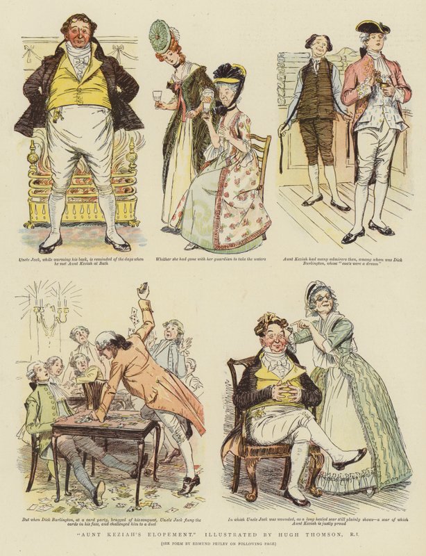 Elopement da tia Keziah (chromolitho) de Hugh Thomson