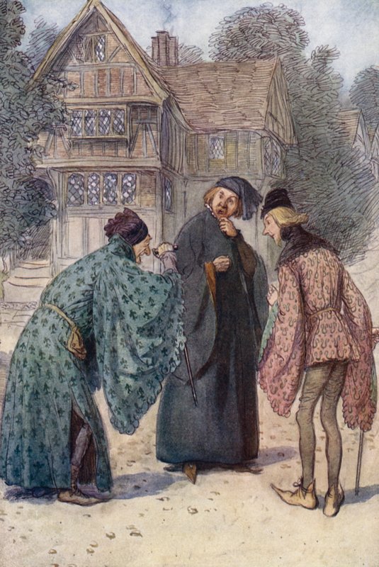 Ilustração para as alegres esposas de Windsor de Hugh Thomson