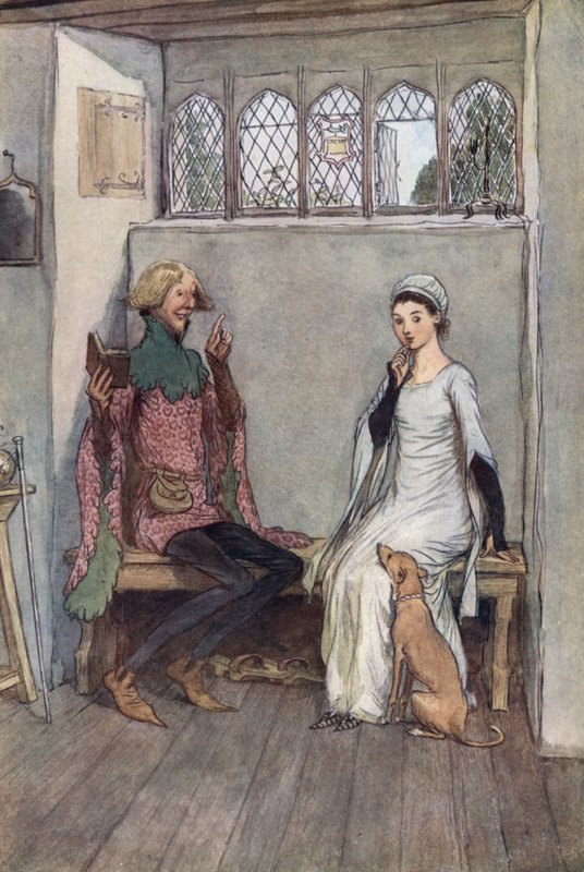 Ilustração para as alegres esposas de Windsor de Hugh Thomson
