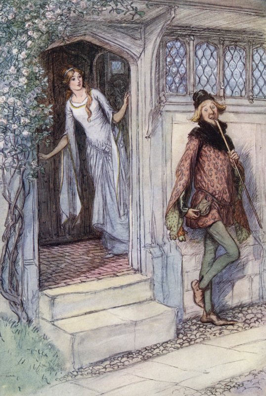 Ilustração para as alegres esposas de Windsor de Hugh Thomson