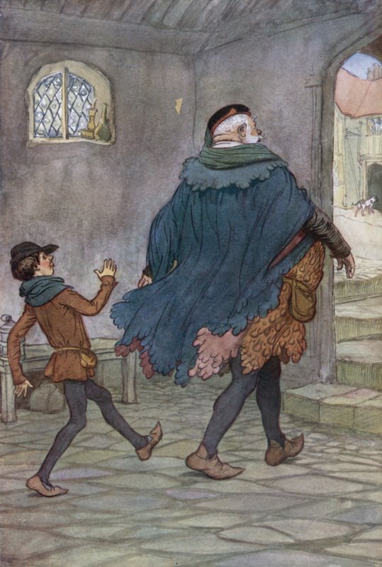 Ilustração para as alegres esposas de Windsor de Hugh Thomson
