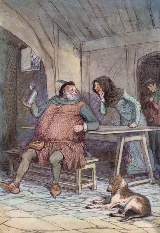 Ilustração para as alegres esposas de Windsor de Hugh Thomson