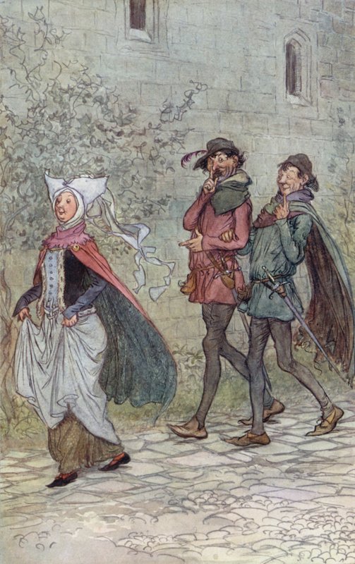 Ilustração para as alegres esposas de Windsor de Hugh Thomson