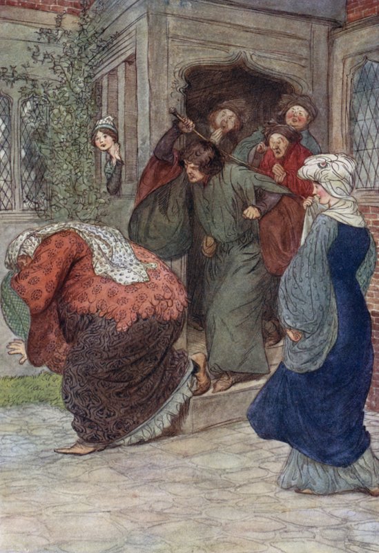 Ilustração para as alegres esposas de Windsor de Hugh Thomson