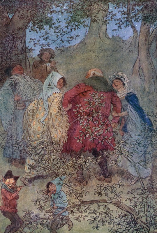 Ilustração para as alegres esposas de Windsor de Hugh Thomson