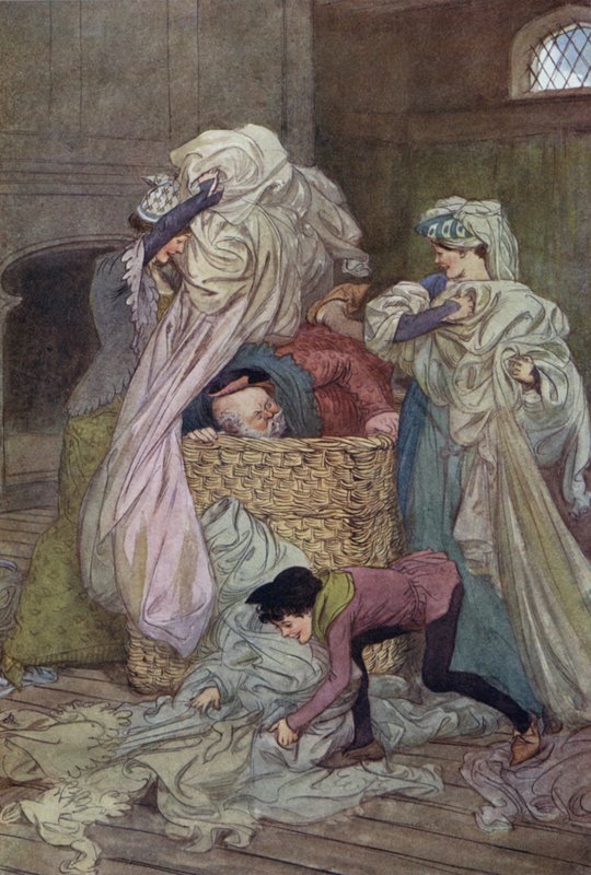 Ilustração para as alegres esposas de Windsor de Hugh Thomson