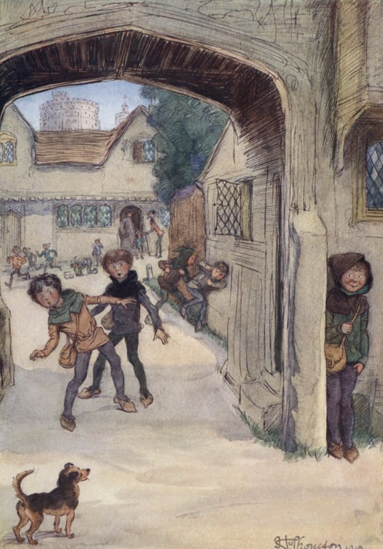 Ilustração para as alegres esposas de Windsor de Hugh Thomson