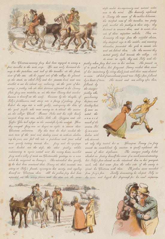 Os amores e invejas de dois alegres postboys (cromolitho) de Hugh Thomson