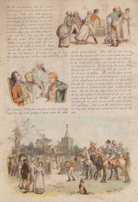 Os amores e invejas de dois alegres postboys (cromolitho) de Hugh Thomson