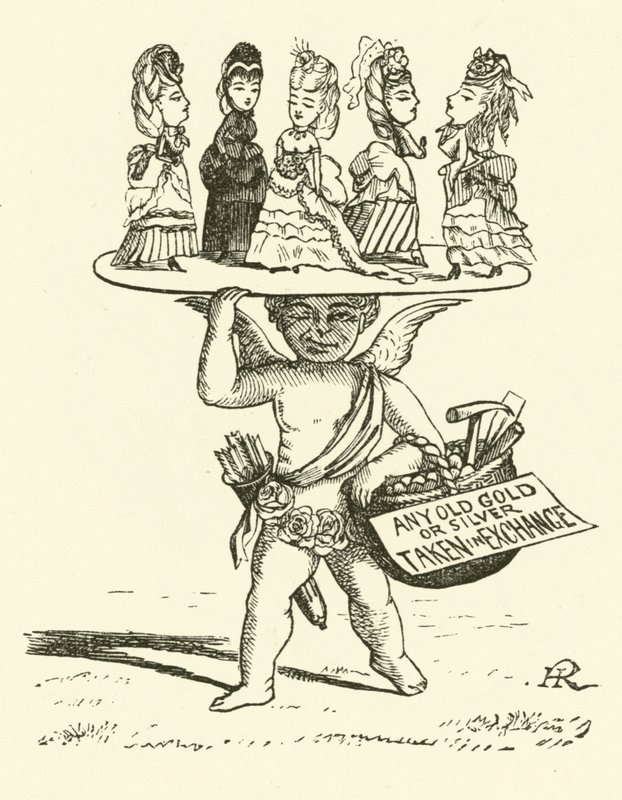 Cupido que vende meninas para ouro ou prata (gravura) de Hugh Rowley