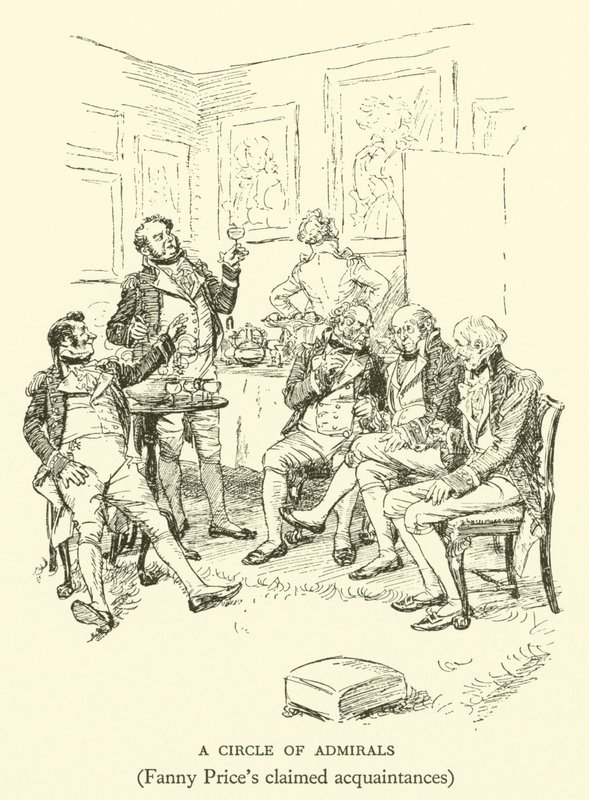 Um Círculo de Almirantes, conhecidos de Fanny Price (gravura) de Hugh Thomson