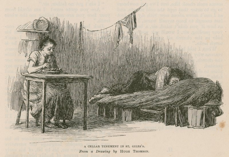 Um porão de adega em St Giles, em Londres de Hugh Thomson
