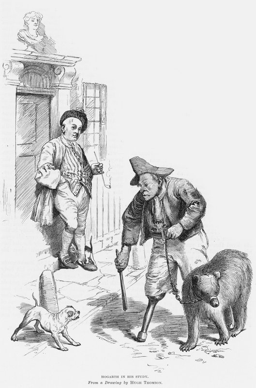 Hogarth em seu estudo de Hugh Thomson