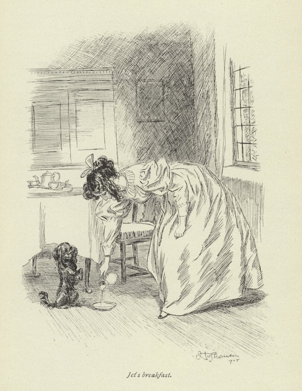 Ilustração para Amos Barton de George Eliot de Hugh Thomson