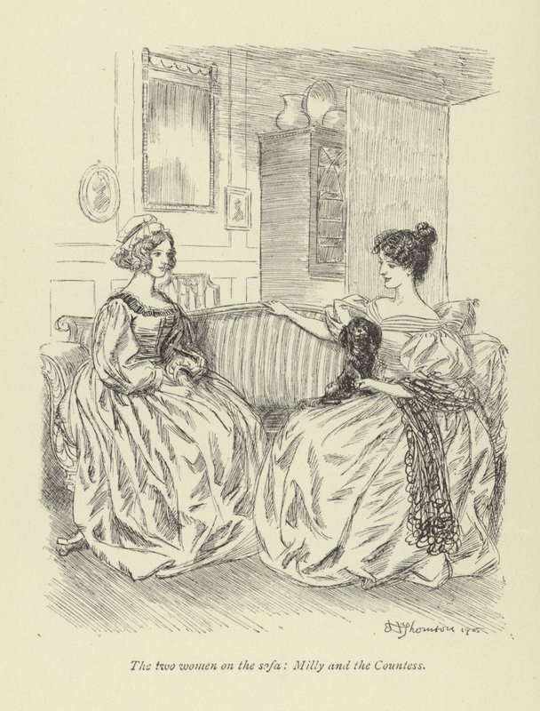 Ilustração para Amos Barton de George Eliot de Hugh Thomson