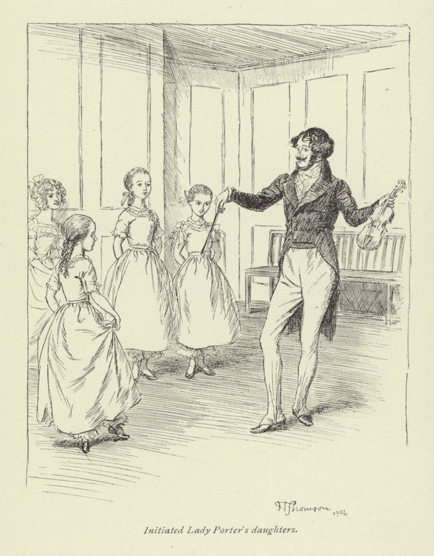 Ilustração para Amos Barton de George Eliot de Hugh Thomson
