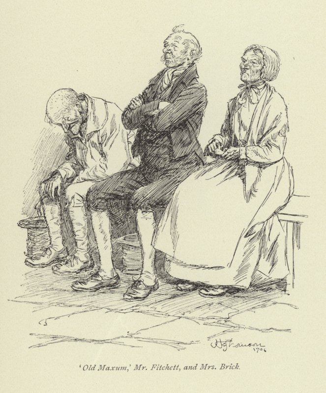 Ilustração para Amos Barton de George Eliot de Hugh Thomson