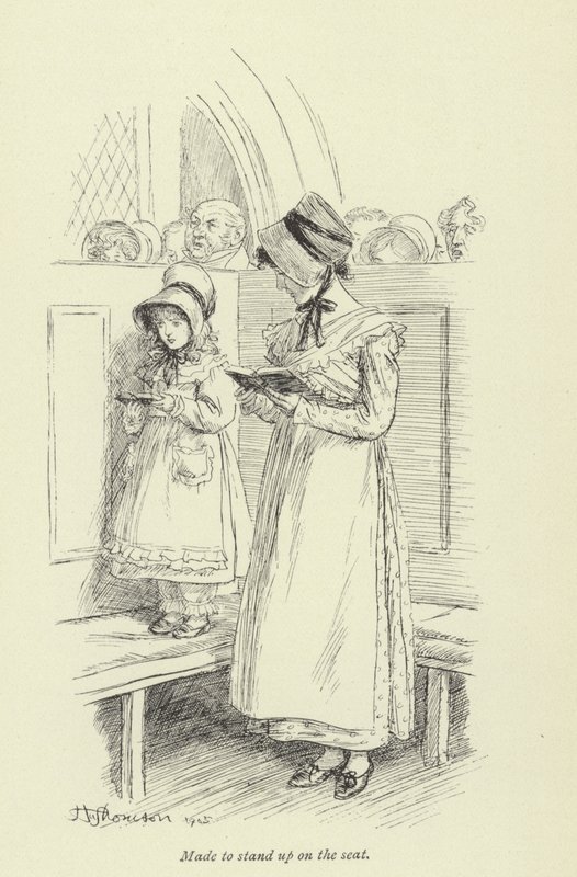 Ilustração para Amos Barton de George Eliot de Hugh Thomson