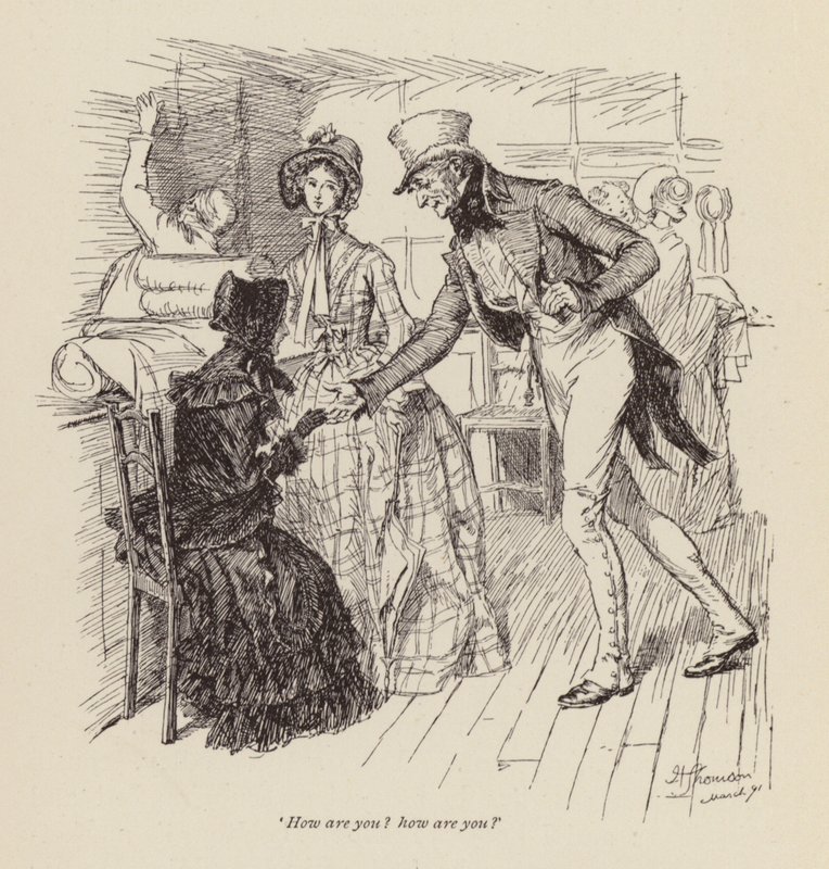 Ilustração para Cranford por Mrs Gaskell (gravura) de Hugh Thomson