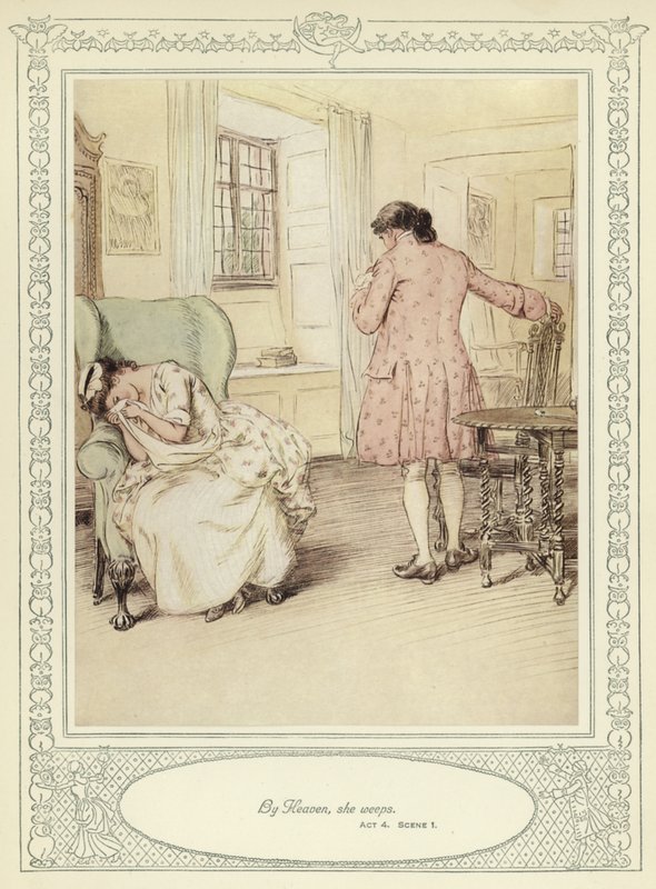 Ilustração para Goldsmith&39;s Stoops to Conquer de Hugh Thomson