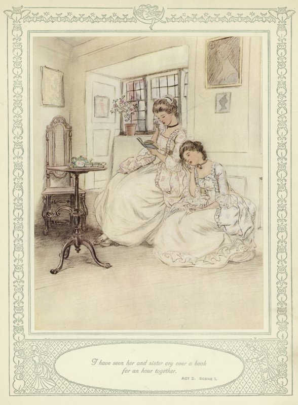 Ilustração para Goldsmith&39;s Stoops to Conquer de Hugh Thomson