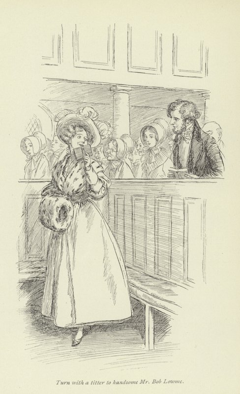 Ilustração para Janets Arrependimento por George Eliot de Hugh Thomson