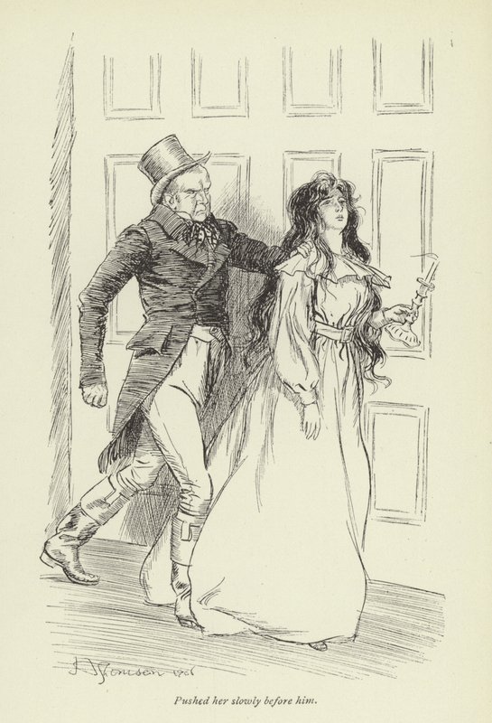 Ilustração para Janets Arrependimento por George Eliot de Hugh Thomson