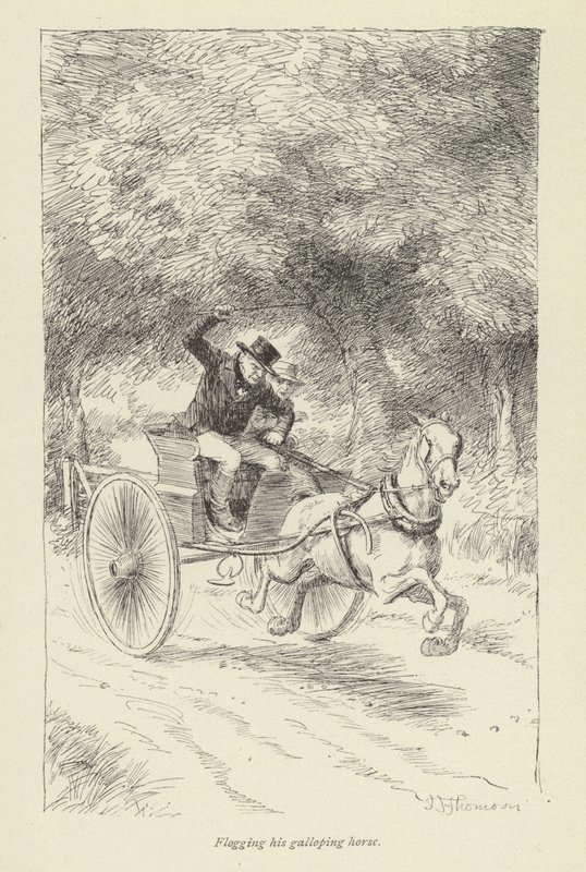 Ilustração para Janets Arrependimento por George Eliot de Hugh Thomson