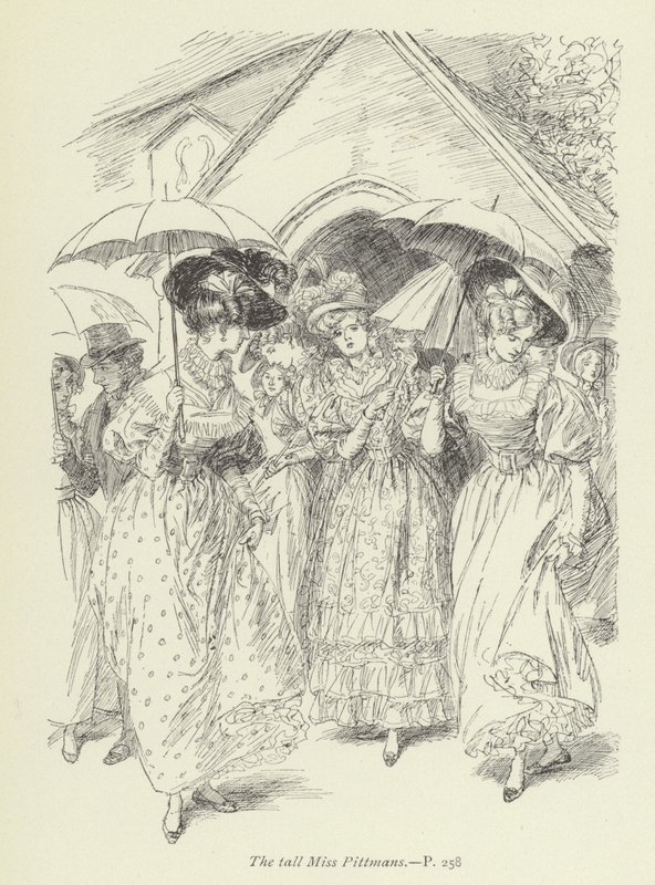 Ilustração para Janets Arrependimento por George Eliot de Hugh Thomson
