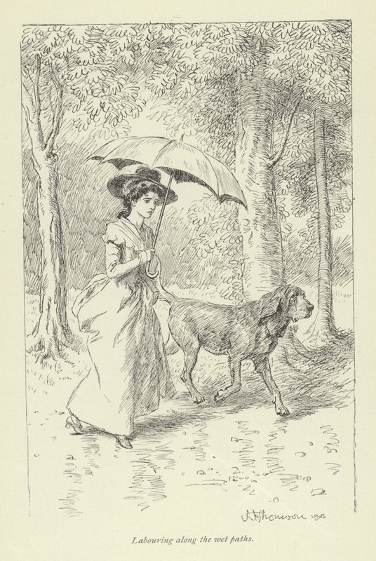 Ilustração para o Sr. Gilfils Love Story por George Eliot de Hugh Thomson