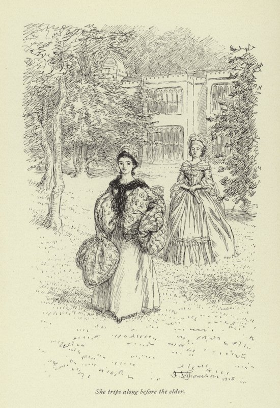 Ilustração para o Sr. Gilfils Love Story por George Eliot de Hugh Thomson