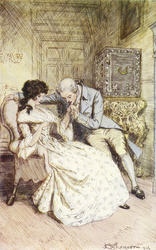 Ilustração para o Sr. Gilfils Love Story por George Eliot de Hugh Thomson