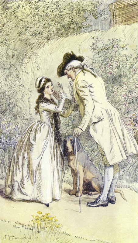 Ilustração para o Sr. Gilfils Love Story por George Eliot de Hugh Thomson