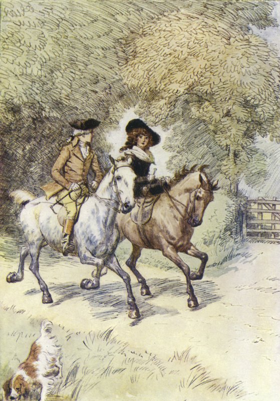 Ilustração para o Sr. Gilfils Love Story por George Eliot de Hugh Thomson