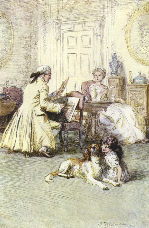 Ilustração para o Sr. Gilfils Love Story por George Eliot de Hugh Thomson
