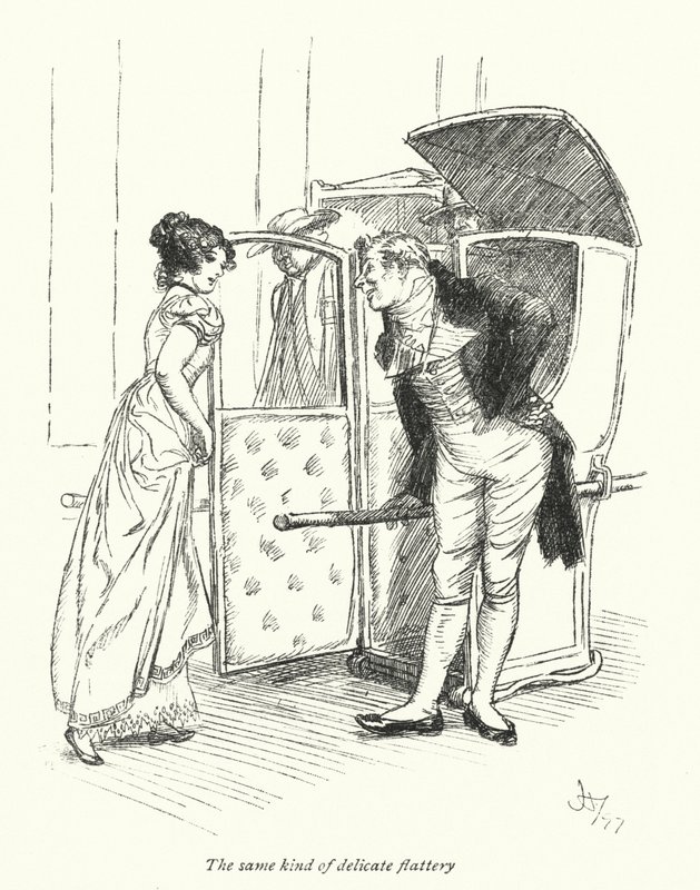 Ilustração para Northanger Abbey de Jane Austen (litho) de Hugh Thomson