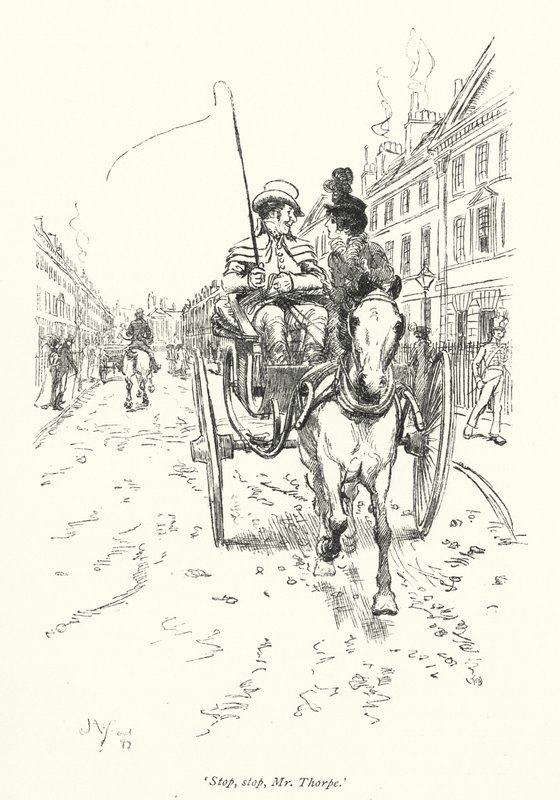 Ilustração para Northanger Abbey de Jane Austen (litho) de Hugh Thomson