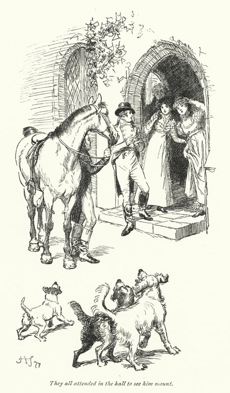 Ilustração para Northanger Abbey de Jane Austen (litho) de Hugh Thomson