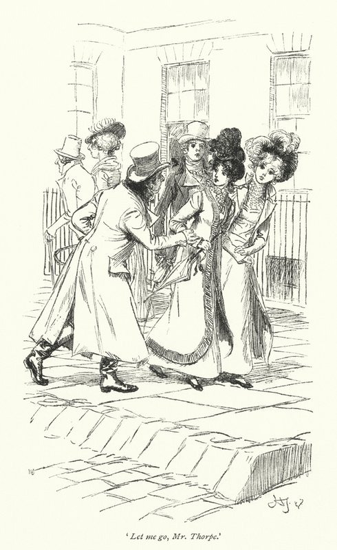 Ilustração para Northanger Abbey de Jane Austen (litho) de Hugh Thomson
